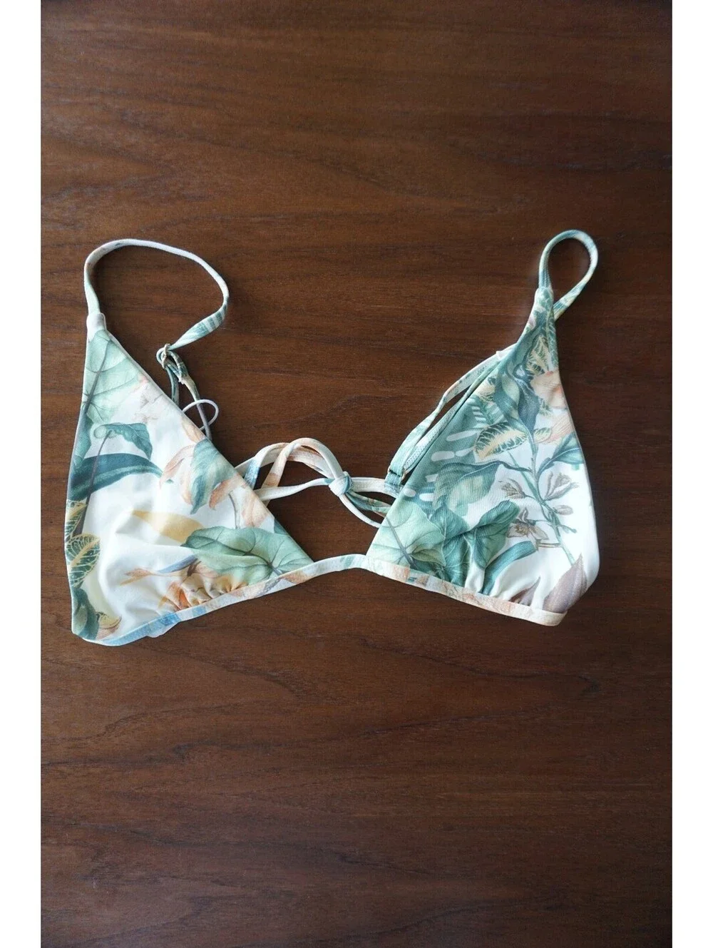 Monday Swimwear Palma Triangle Bikini Top Amazonia Tropical NWT Size L